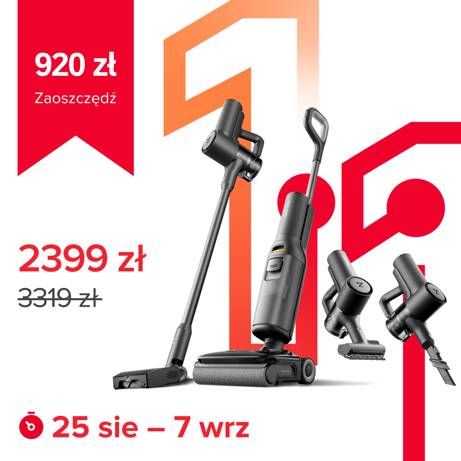 Roborock F25 Combo & F25 ACE Combo odkurzający na mokro i sucho