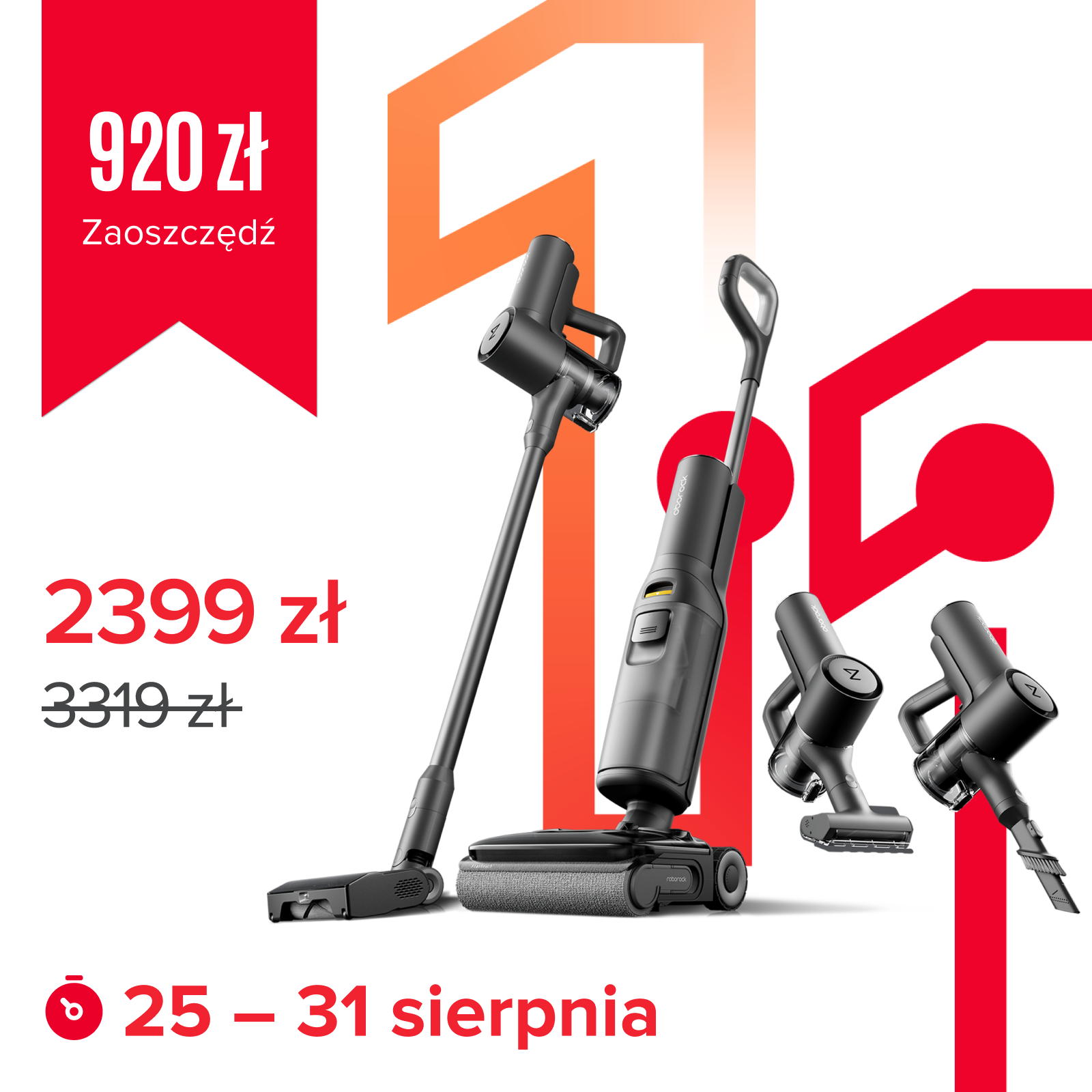 Roborock F25 Combo & F25 ACE Combo odkurzający na mokro i sucho