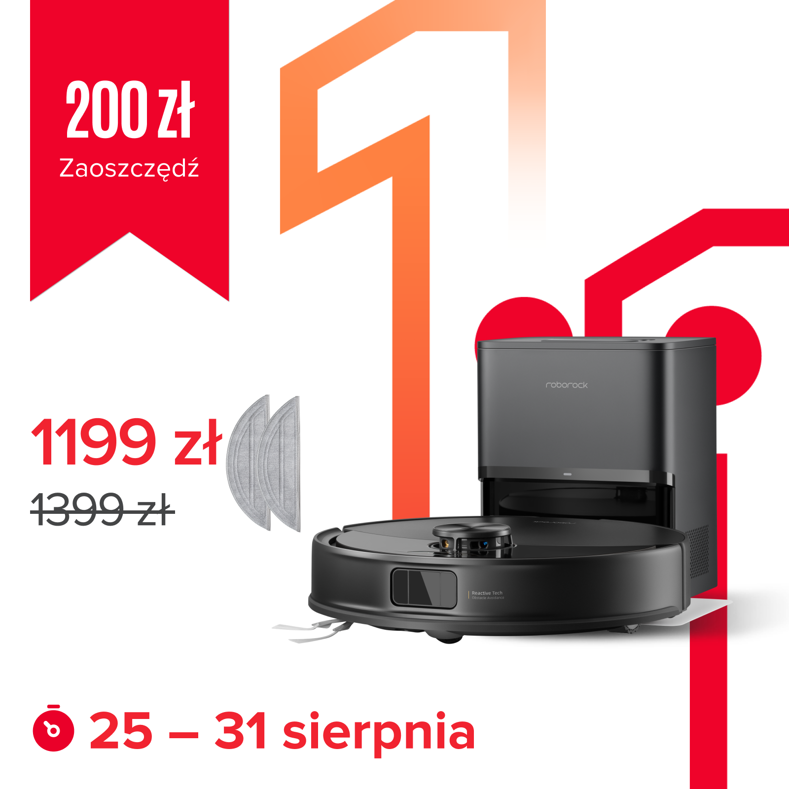 Roborock Q10 S5+ Set Robot odkurzający i mopujący – Zaktualizowana wersja Q7 Max+