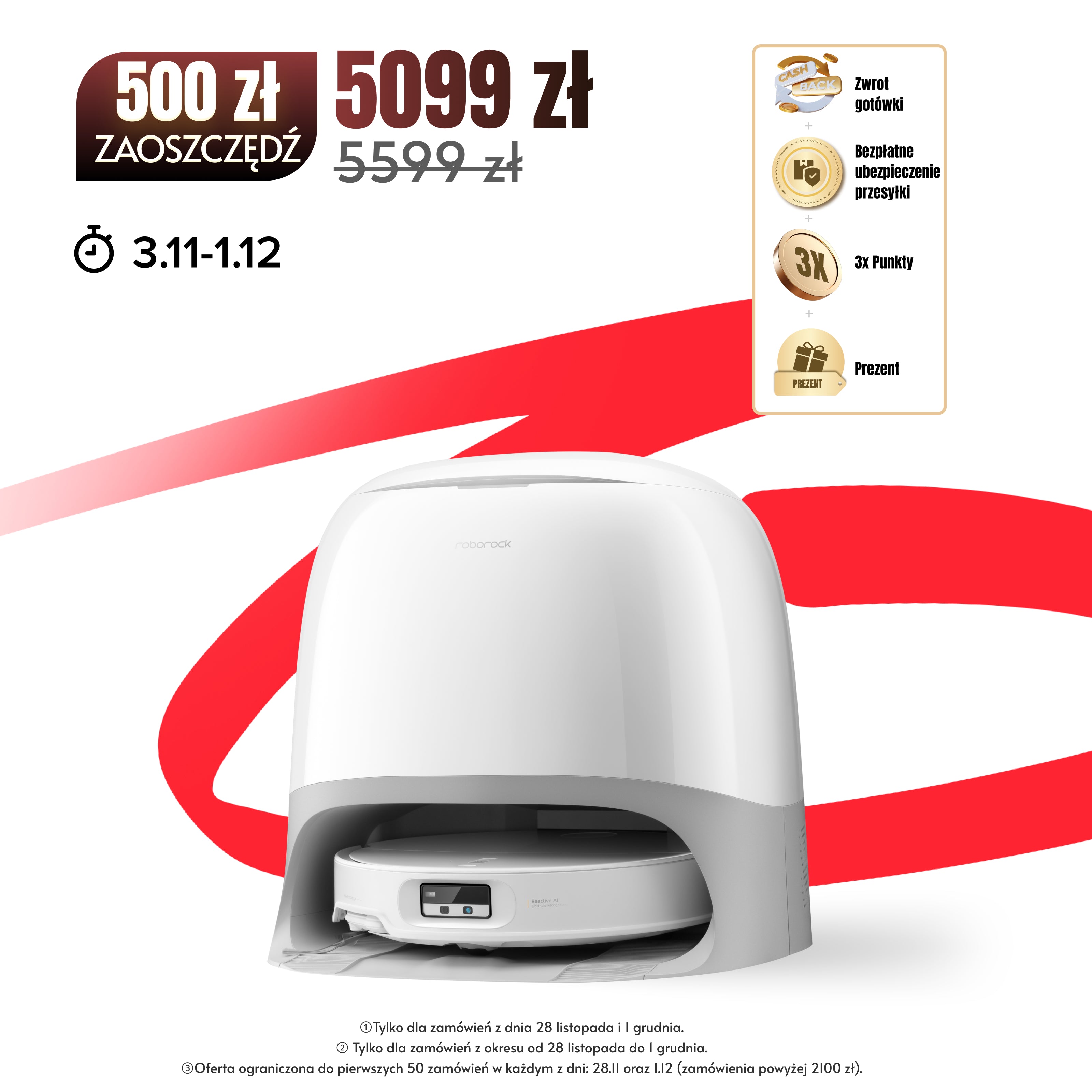 Roborock Qrevo Curv 2 Pro - robot odkurzająco-myczący, moc ssąca 25 000 Pa, mycie na gorąco do 100°C