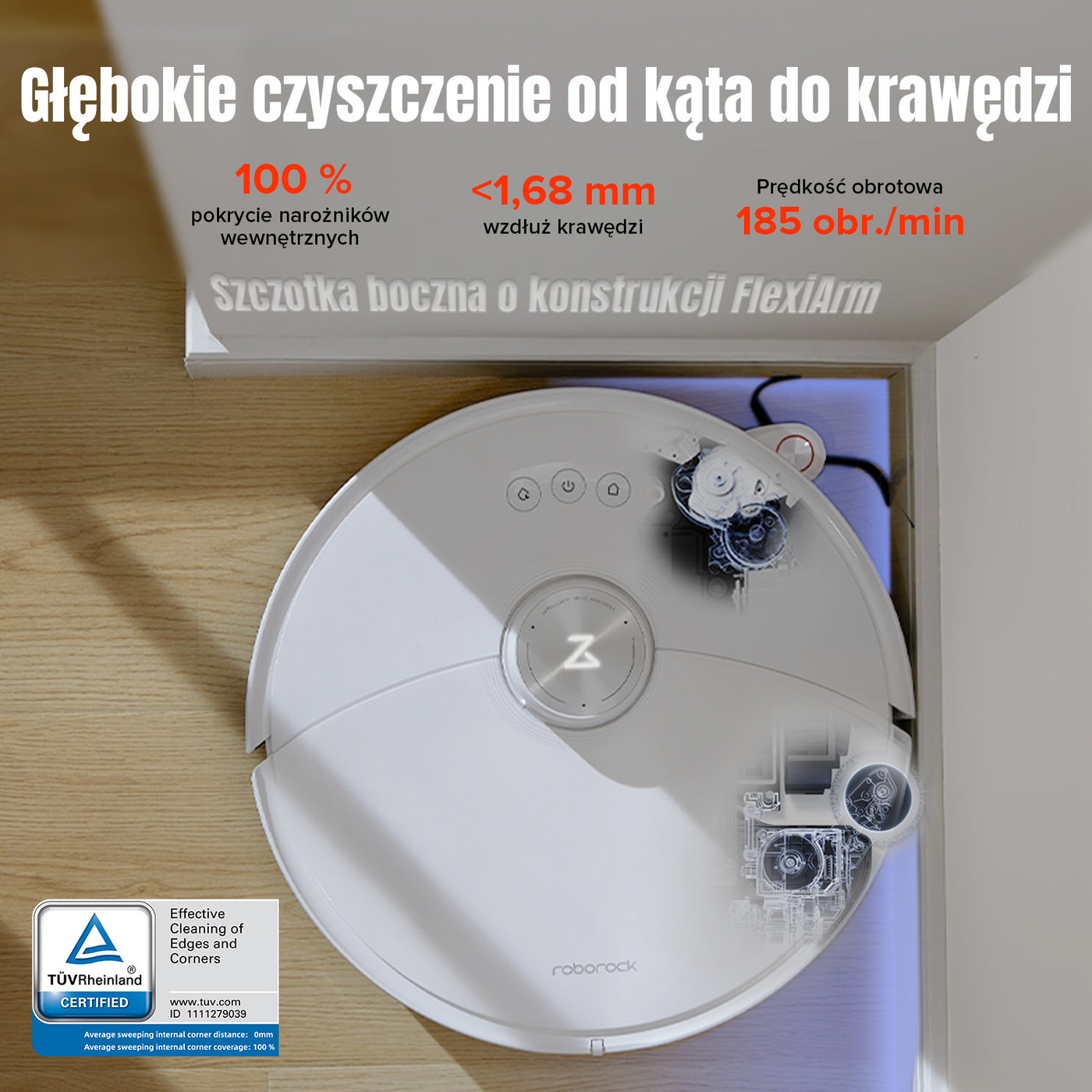 Aspirateur robot Roborock S8+ Blanc