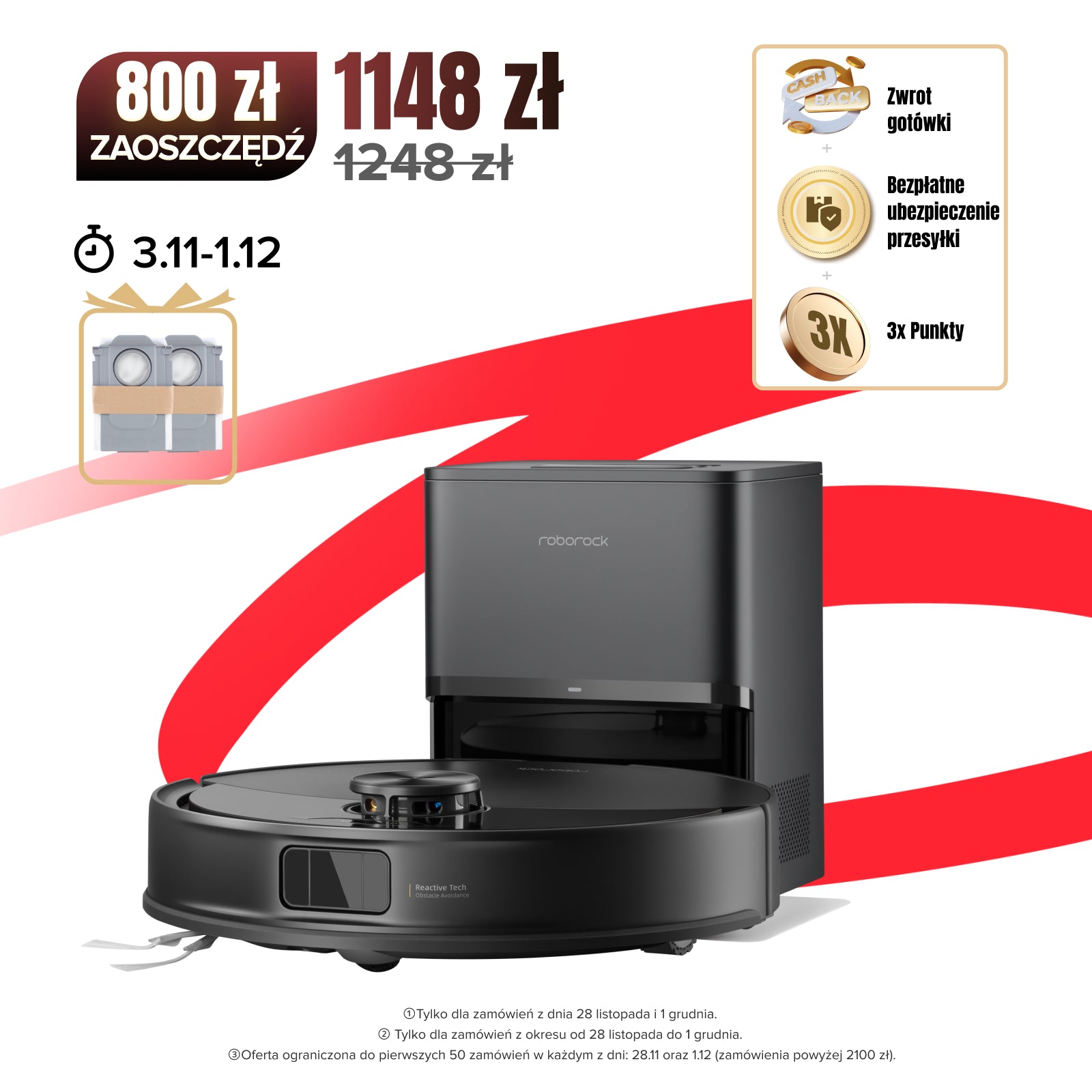 Roborock Q10 S5+ Set Robot odkurzający i mopujący – Zaktualizowana wersja Q7 Max+