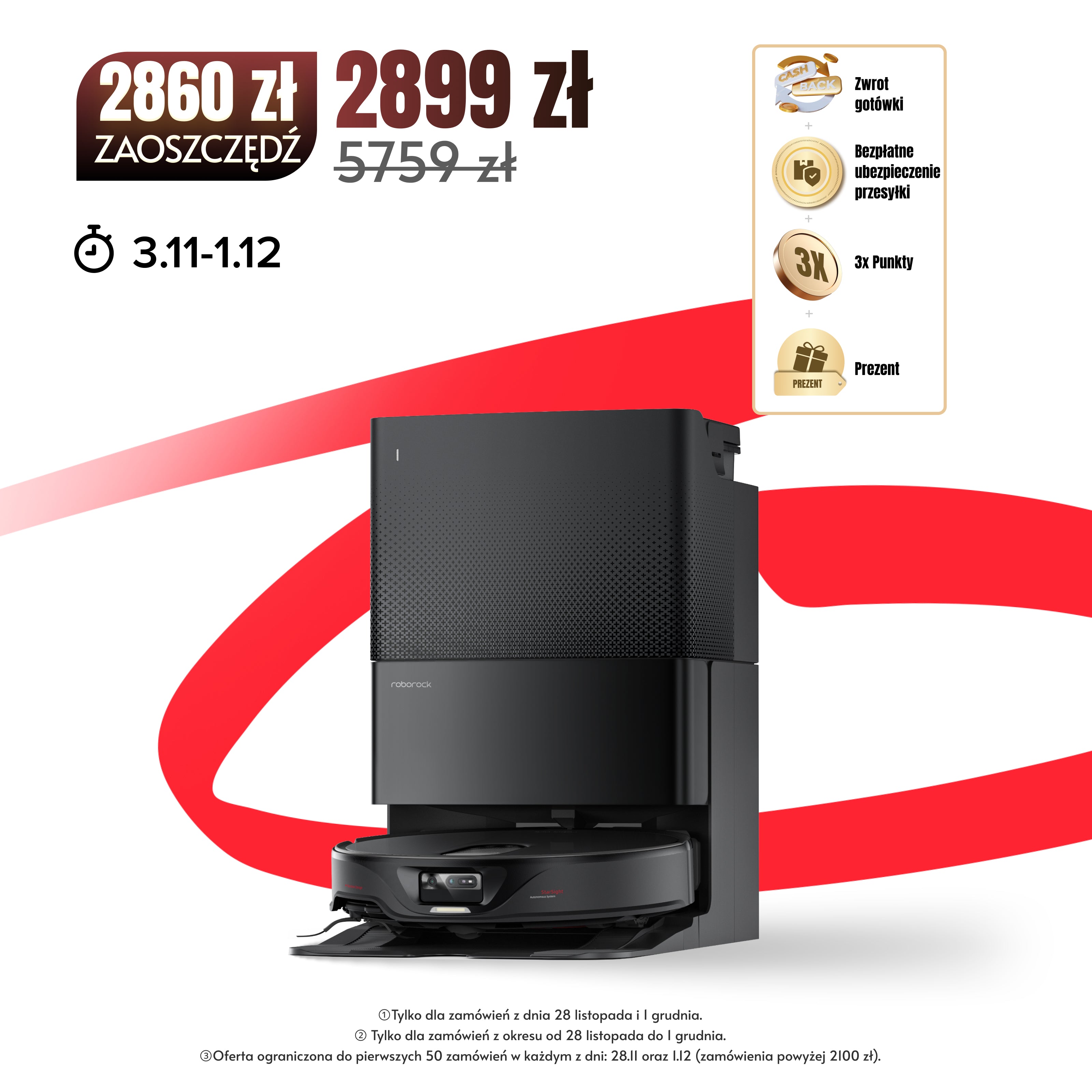 Roborock Qrevo Slim robot sprzątający z wielofunkcyjną stacją dokującą 3.0 – Zaktualizowana wersja Qrevo Master