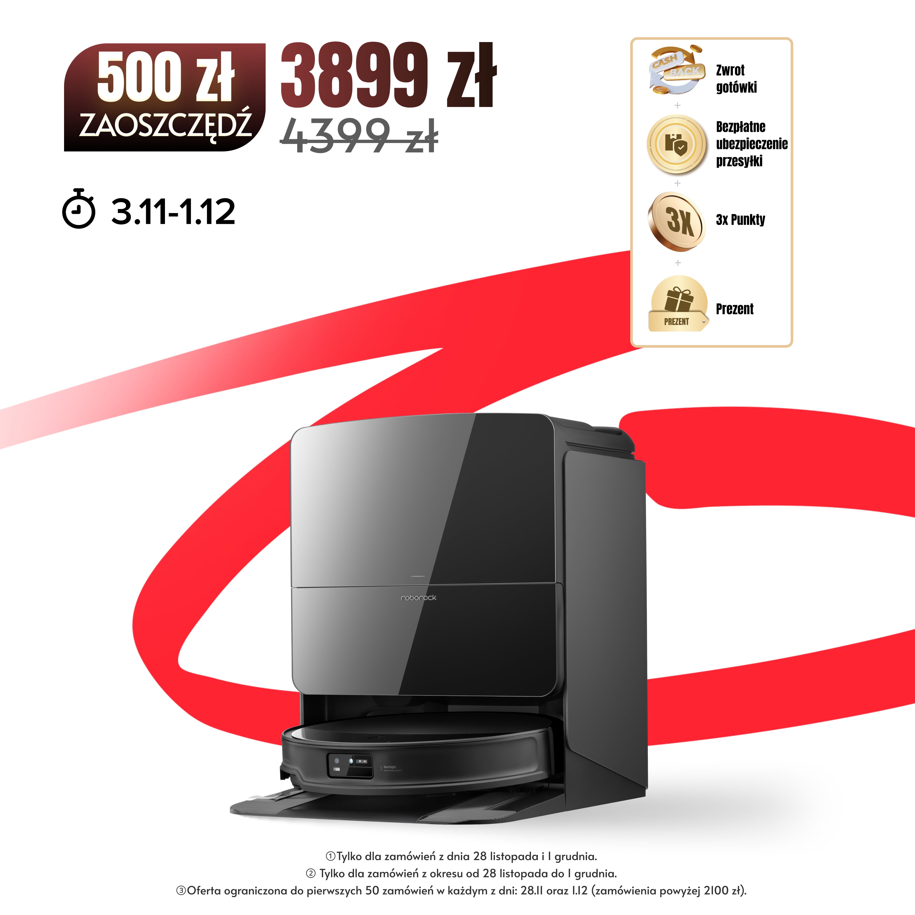 Roborock Saros 10R robot sprzątający z odłączaną szmatką i wielofunkcyjną stacją dokującą 4.0