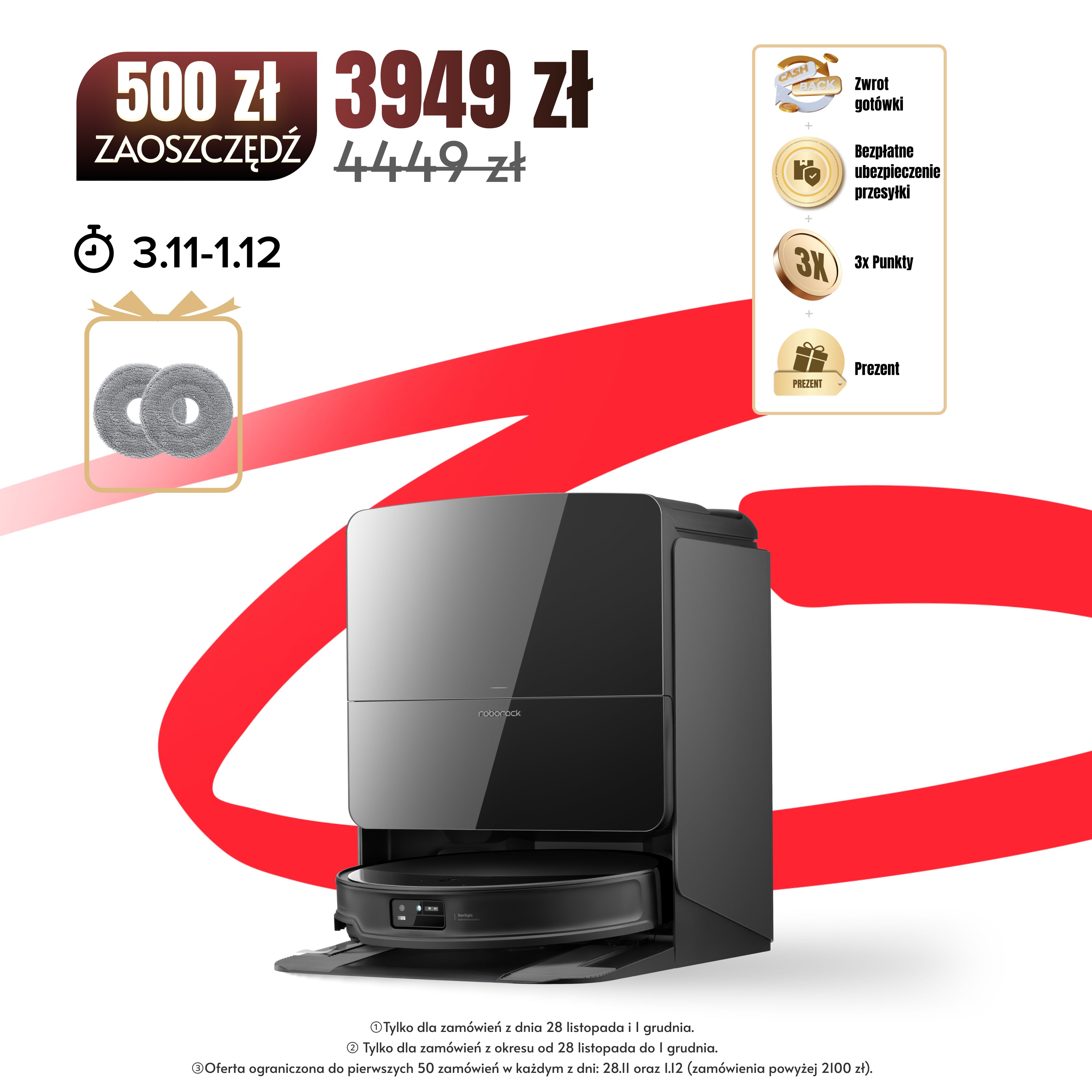 Roborock Saros 10R robot sprzątający z odłączaną szmatką i wielofunkcyjną stacją dokującą 4.0