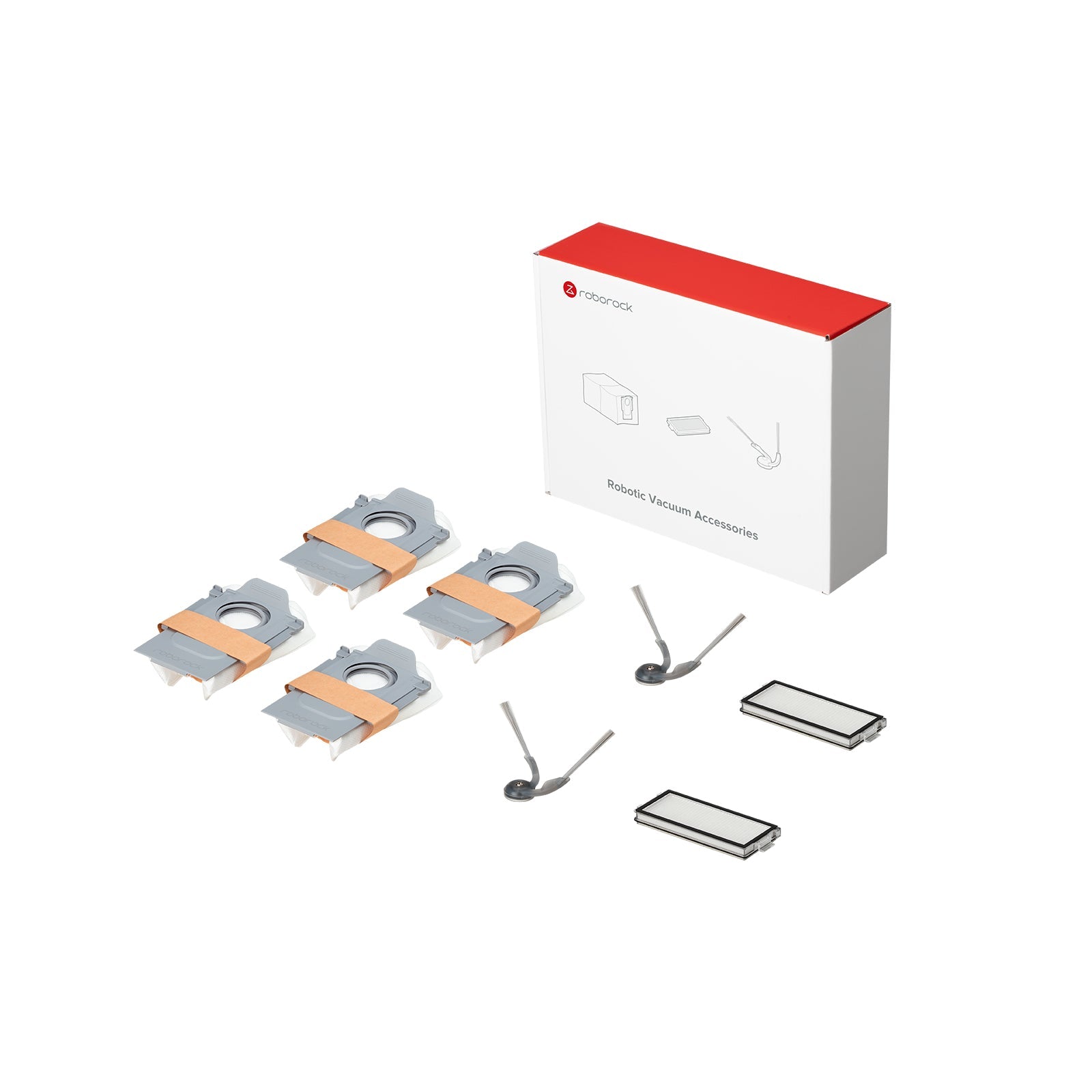 Zestaw akcesoriów Roborock do Saros Z70, w tym worki na kurz* 4 szt., szczotki boczne* 2 szt., filtr* 2 szt.